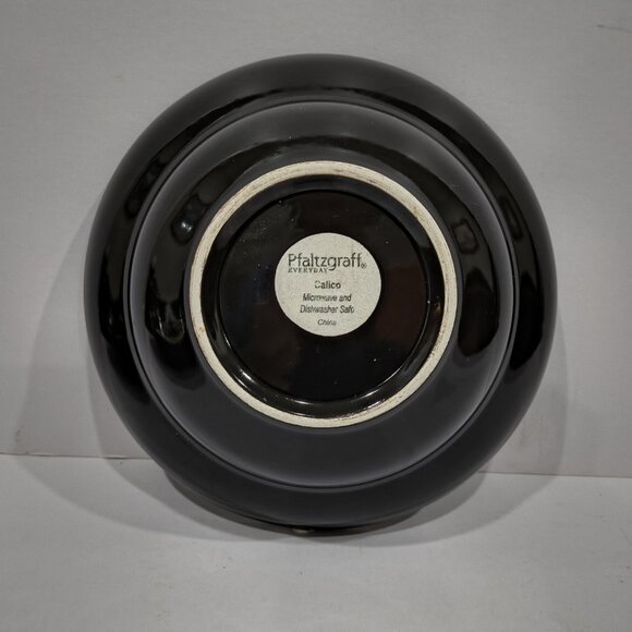 Pfaltzgraff Calico pattern 2 Soup/Cereal Bowl Multicolor Squares Cream Center - Picture 8 of 8